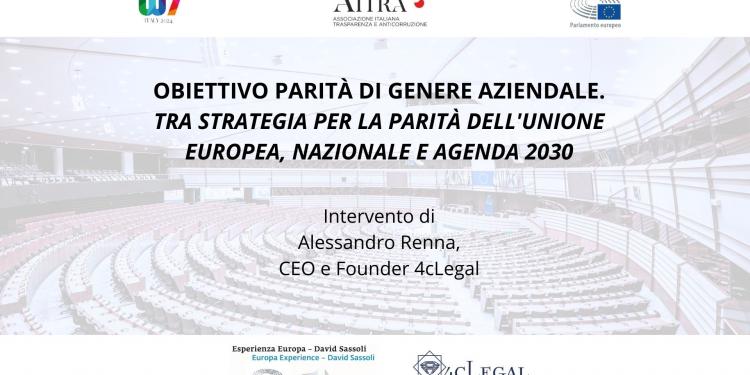 <span>Obiettivo Parità di Genere Aziendale: l'intervento di Alessandro Renna</span>
